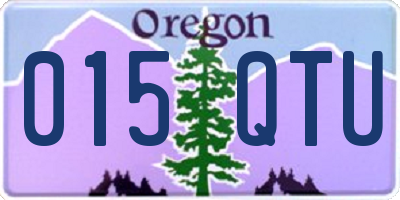 OR license plate 015QTU