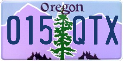 OR license plate 015QTX