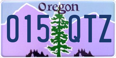 OR license plate 015QTZ