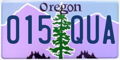 OR license plate 015QUA