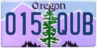 OR license plate 015QUB