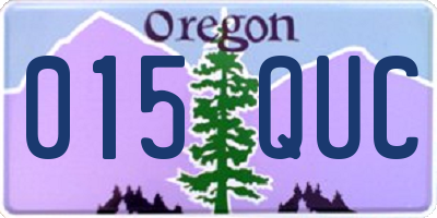 OR license plate 015QUC