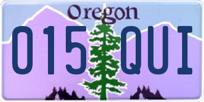 OR license plate 015QUI