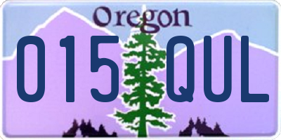 OR license plate 015QUL