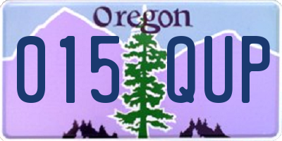 OR license plate 015QUP
