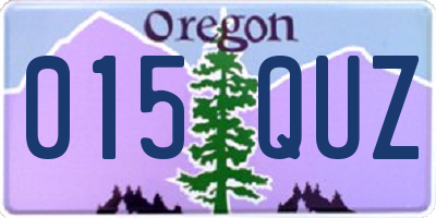 OR license plate 015QUZ
