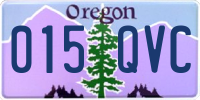 OR license plate 015QVC