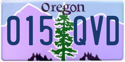 OR license plate 015QVD