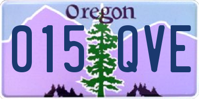OR license plate 015QVE