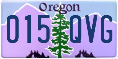 OR license plate 015QVG