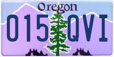 OR license plate 015QVI