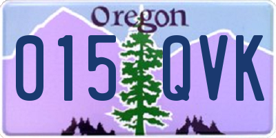 OR license plate 015QVK