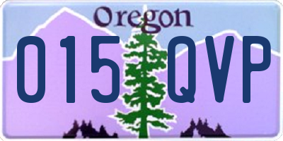 OR license plate 015QVP