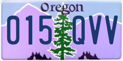 OR license plate 015QVV