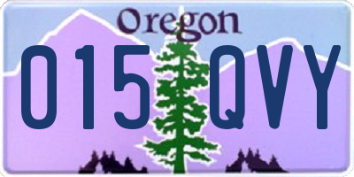 OR license plate 015QVY