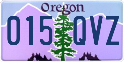 OR license plate 015QVZ