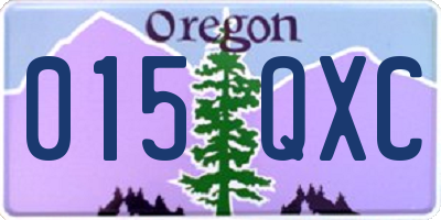 OR license plate 015QXC