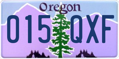 OR license plate 015QXF
