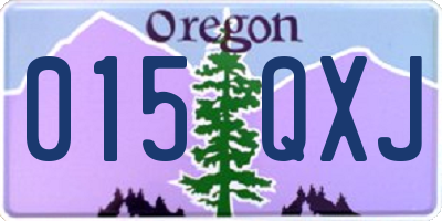 OR license plate 015QXJ