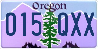 OR license plate 015QXX