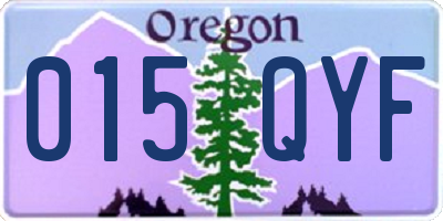 OR license plate 015QYF