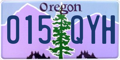 OR license plate 015QYH