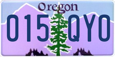 OR license plate 015QYO