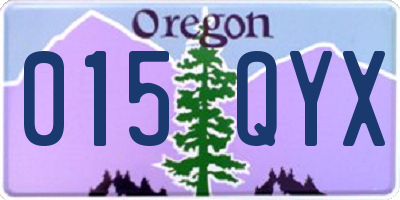 OR license plate 015QYX