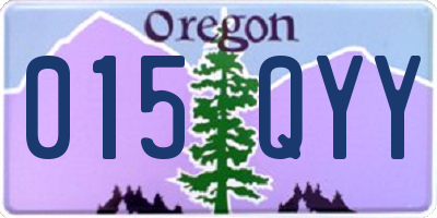 OR license plate 015QYY
