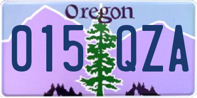 OR license plate 015QZA
