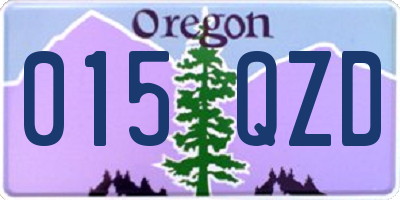 OR license plate 015QZD