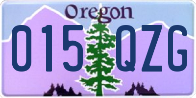 OR license plate 015QZG
