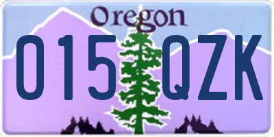 OR license plate 015QZK