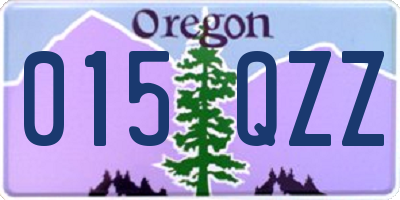 OR license plate 015QZZ