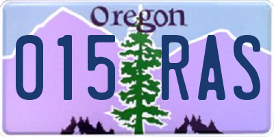 OR license plate 015RAS