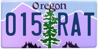 OR license plate 015RAT