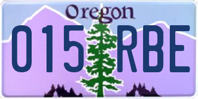 OR license plate 015RBE