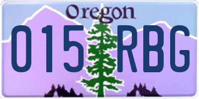 OR license plate 015RBG