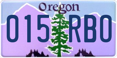 OR license plate 015RBO