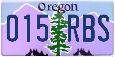 OR license plate 015RBS