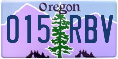 OR license plate 015RBV