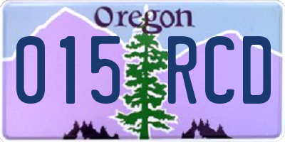 OR license plate 015RCD