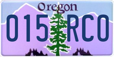 OR license plate 015RCO