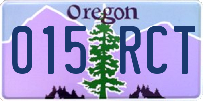 OR license plate 015RCT
