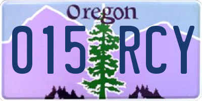 OR license plate 015RCY