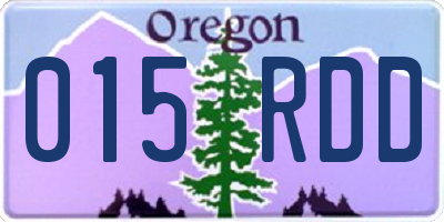 OR license plate 015RDD