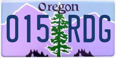 OR license plate 015RDG