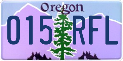 OR license plate 015RFL