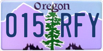 OR license plate 015RFY