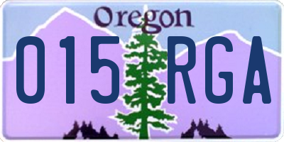 OR license plate 015RGA